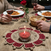 Meltique red sand wax candle